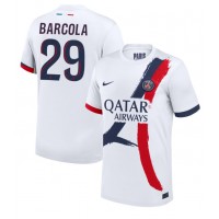 Fotballdrakt Herre Paris Saint-Germain Bradley Barcola #29 Bortedrakt 2024-25 Kortermet